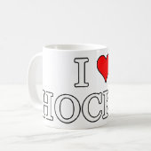 Ik hou van Hockey Koffiemok (Voorkant links)