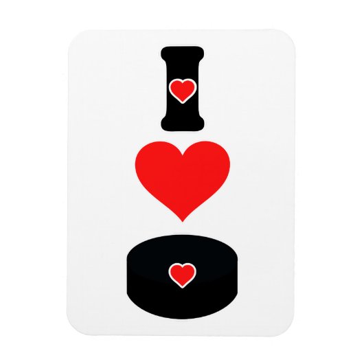 Ik hou van hockey magneet (Verticaal)