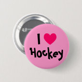 Ik hou van Hockey Ronde Button 5,7 Cm (Voorkant /achterkant)