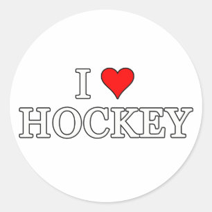 Ik hou van Hockey Ronde Sticker