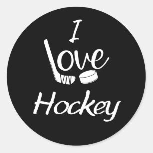 Ik hou van Hockey Ronde Sticker