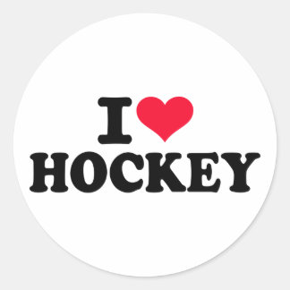 Ik hou van Hockey Ronde Sticker