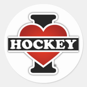 Ik hou van Hockey Ronde Sticker