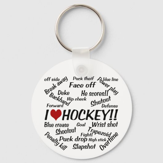 Ik hou van Hockey Sleutelhanger (Voorkant)