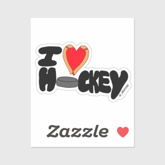 Ik hou van Hockey Sticker (Vel)
