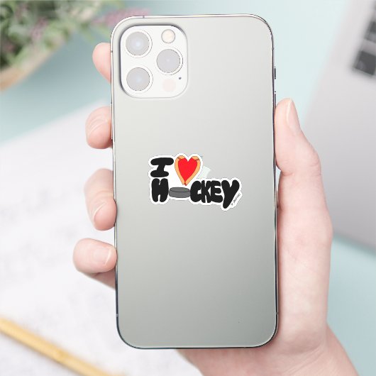 Ik hou van Hockey Sticker (Telefoon)