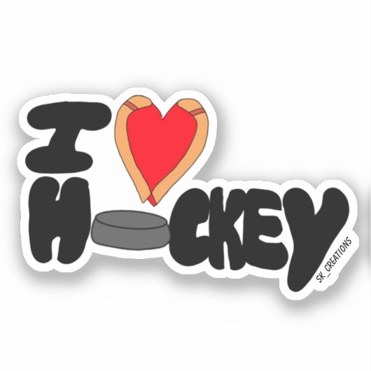 Ik hou van Hockey Sticker (Voorkant)