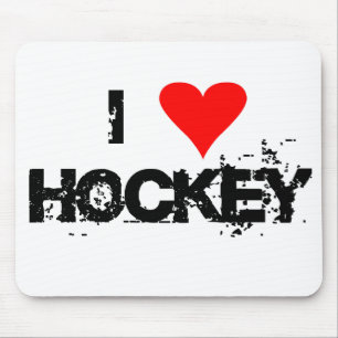 Ik hou van hockey T-shirts en cadeautjes. Muismat