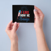 Ik hou van hoe hij patriottisch juli 4 paar knalt flyer (Hand)