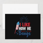 Ik hou van hoe hij patriottisch juli 4 paar knalt kaart (Voorkant / Achterkant)