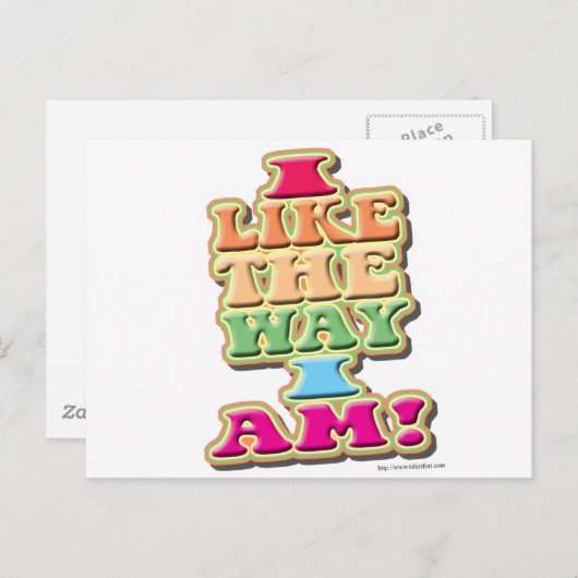 Ik hou van hoe ik ben! briefkaart (Voorkant / Achterkant)