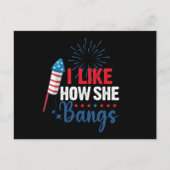 Ik hou van hoe ze patriottisch juli 4 paar knalt briefkaart (Voorkant)