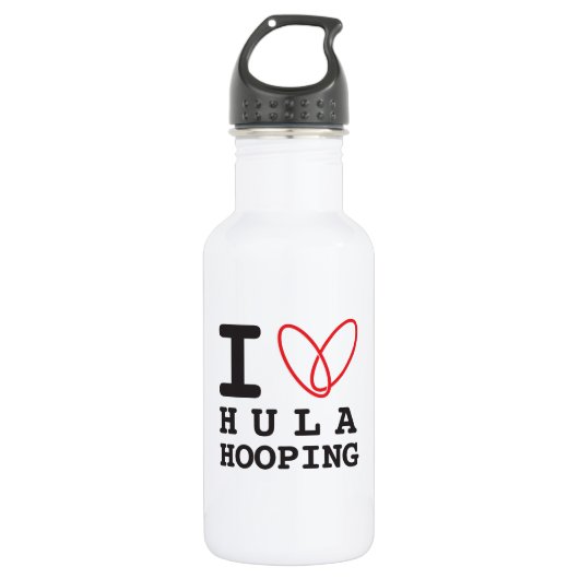 Ik hou van hoelahoepen waterfles (Voorkant)