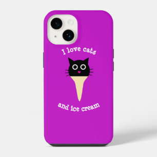 Ik hou van Hoesje-Mate iPhone-doosje voor katten e iPhone 14 Hoesje