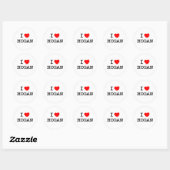 Ik hou van Hogan Ronde Sticker (Vel)