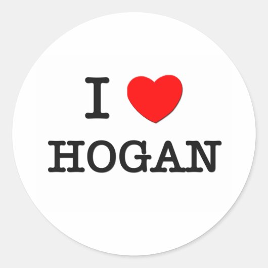Ik hou van Hogan Ronde Sticker (Voorkant)