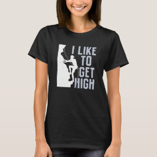 Ik Hou Van Hoge Bouldering Bergbeklimmer Roc T-shirt