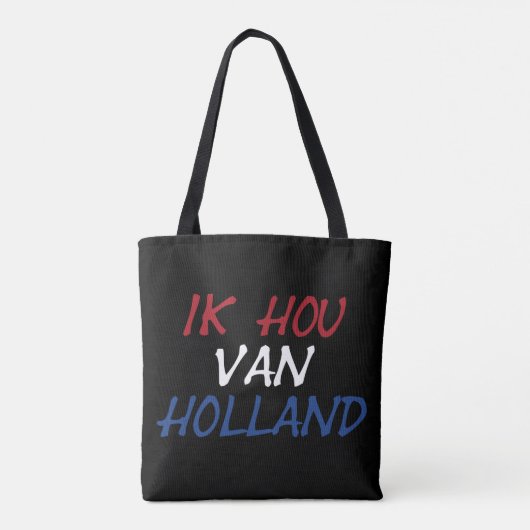 Ik Hou Van Holland overlay op bk stunt Tote Bag (Achterkant)