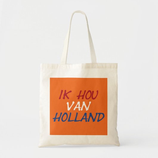 Ik Hou Van Holland overlay op sinaasappel btcnt Tote Bag (Voorkant)