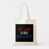 Ik Hou Van Holland overlay op zwart btcnt Tote Bag (Achterkant)