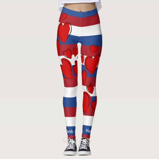 Ik hou van Holland, Vlag van Nederland Leggings (Voorkant)