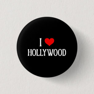 Ik hou van Hollywood Ik Hart Hollywood Vakantie Re Ronde Button 3,2 Cm