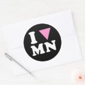 IK HOU VAN HOMO MAN - WIT - PNG.NL RONDE STICKER (Envelop)