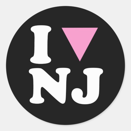 IK HOU VAN HOMO NJ - WIT - PNG.NL RONDE STICKER (Voorkant)