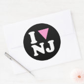IK HOU VAN HOMO NJ - WIT - PNG.NL RONDE STICKER (Envelop)
