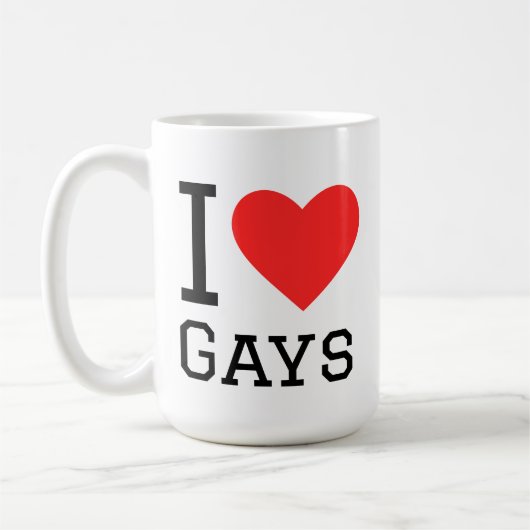 Ik hou van homo's koffiemok (Links)