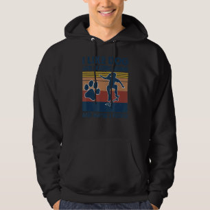Ik hou van hond en skateboarden en 3 mensen hond hoodie