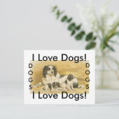 Ik hou van honden briefkaart (Staand voorkant)