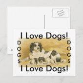 Ik hou van honden briefkaart (Voorkant / Achterkant)