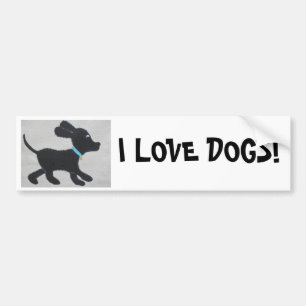 IK HOU VAN HONDEN! BUMPERSTICKER