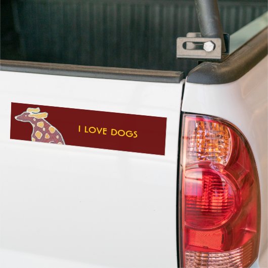 Ik hou van honden bumpersticker (Op Truck)