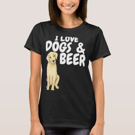 Ik hou van honden en bier t-shirt (Voorkant)