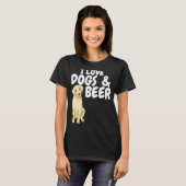 Ik hou van honden en bier t-shirt (Voorkant volledig)
