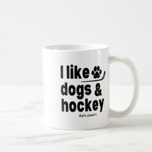 Ik Hou Van Honden En Hockey Dat Is Het Grappige Ho Koffiemok