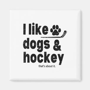 Ik Hou Van Honden En Hockey Dat Is Het Grappige Ho Magneet