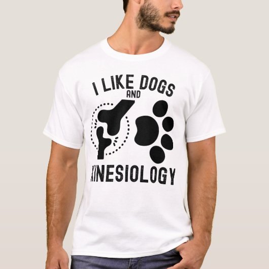 Ik hou van honden en kinesiologie t-shirt (Voorkant)