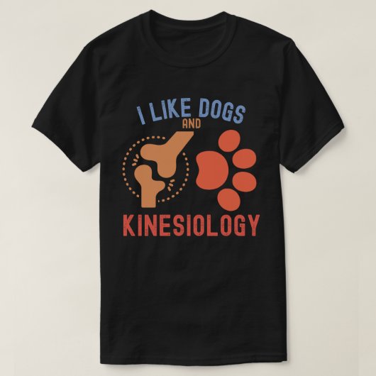 Ik hou van honden en kinesiologie t-shirt (Design voorkant)