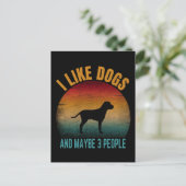 ik hou van honden en misschien 3 mensen briefkaart (Staand voorkant)