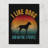 ik hou van honden en misschien 3 mensen briefkaart (Voorkant)