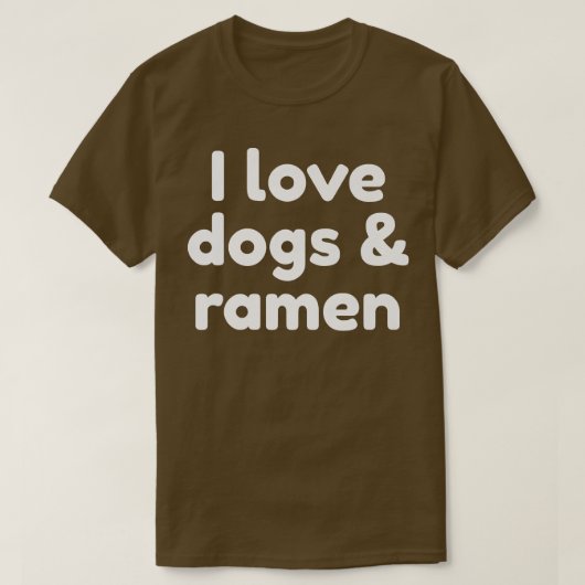 Ik hou van honden en Ramen 294 T-shirt (Design voorkant)