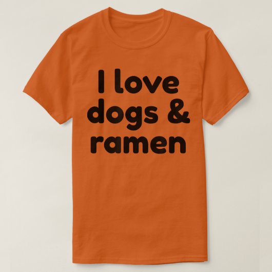 Ik hou van honden en Ramen 491 T-shirt (Design voorkant)