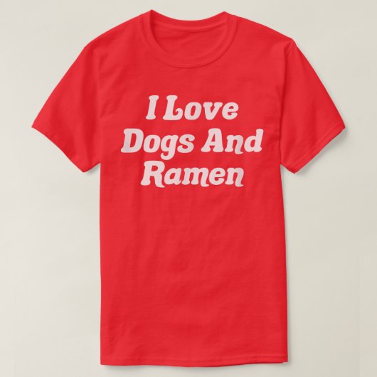 Ik hou van honden en Ramen T-shirt (Design voorkant)