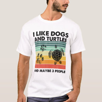 Ik hou van honden en schildpadden en misschien 3 m t-shirt