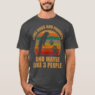 Ik hou van honden en wortels en misschien 3 mensen t-shirt