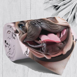 Ik hou van honden Franse bulldog Stropdas