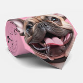 Ik hou van honden Franse bulldog Stropdas (Opgerold)